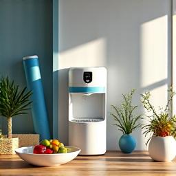 Illustration of an optimized home or office environment supporting healthy choices, such as a well-stocked healthy kitchen.