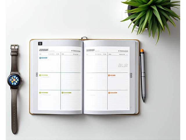 Calendar with blocked out time for digital detox and family activities.