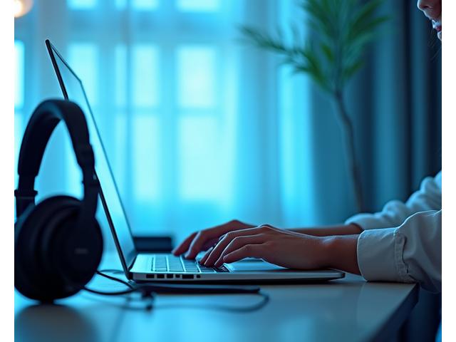 A person deeply focused at a clean desk with minimal tech, illustrating deep work.